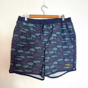 L.L. Bean - Men's All-Adventure Swim Shorts, Print, 7" - Size L